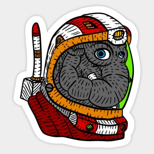 oli the space elephant, astronaut oli. Sticker